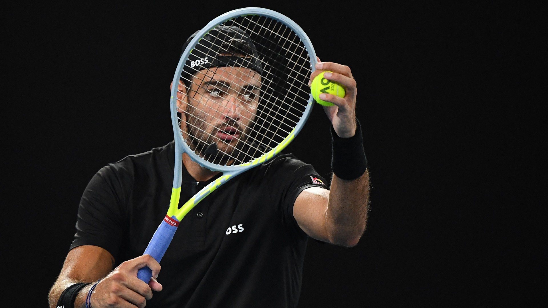 Berrettini al servizio agli Australian Open