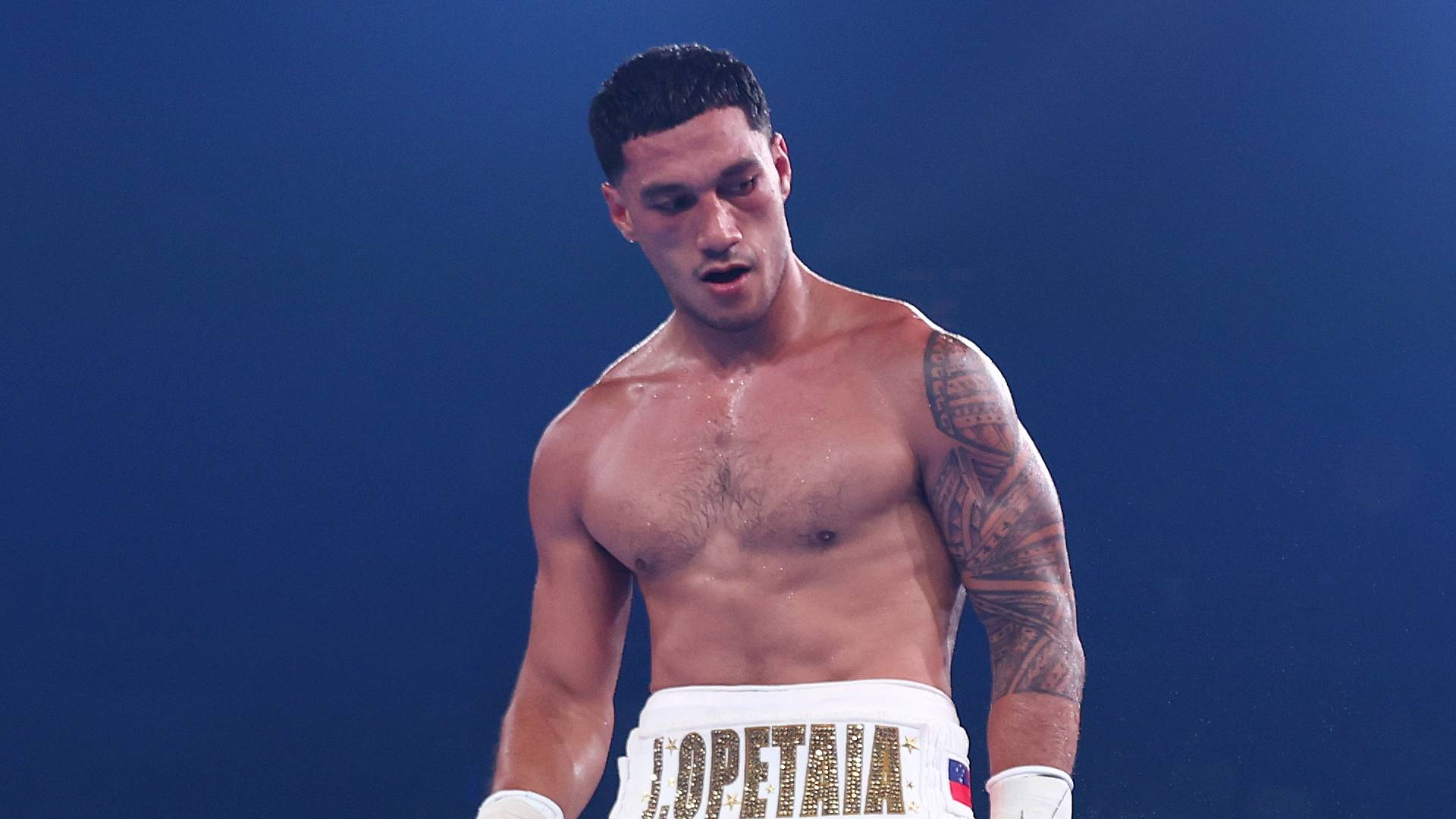 Jai Opetaia knocks down David Nyika