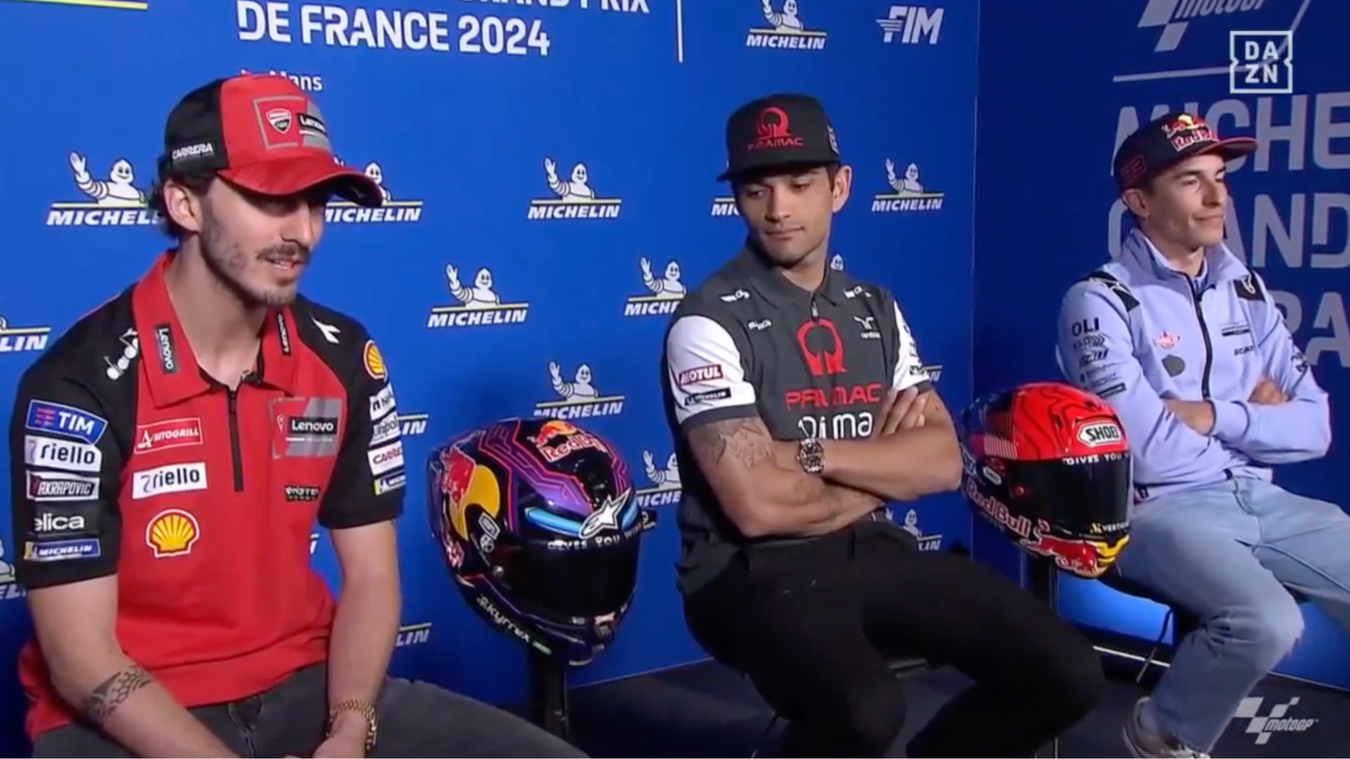 Pecco Bagnaia, Jorge Martín, Marc Márquez