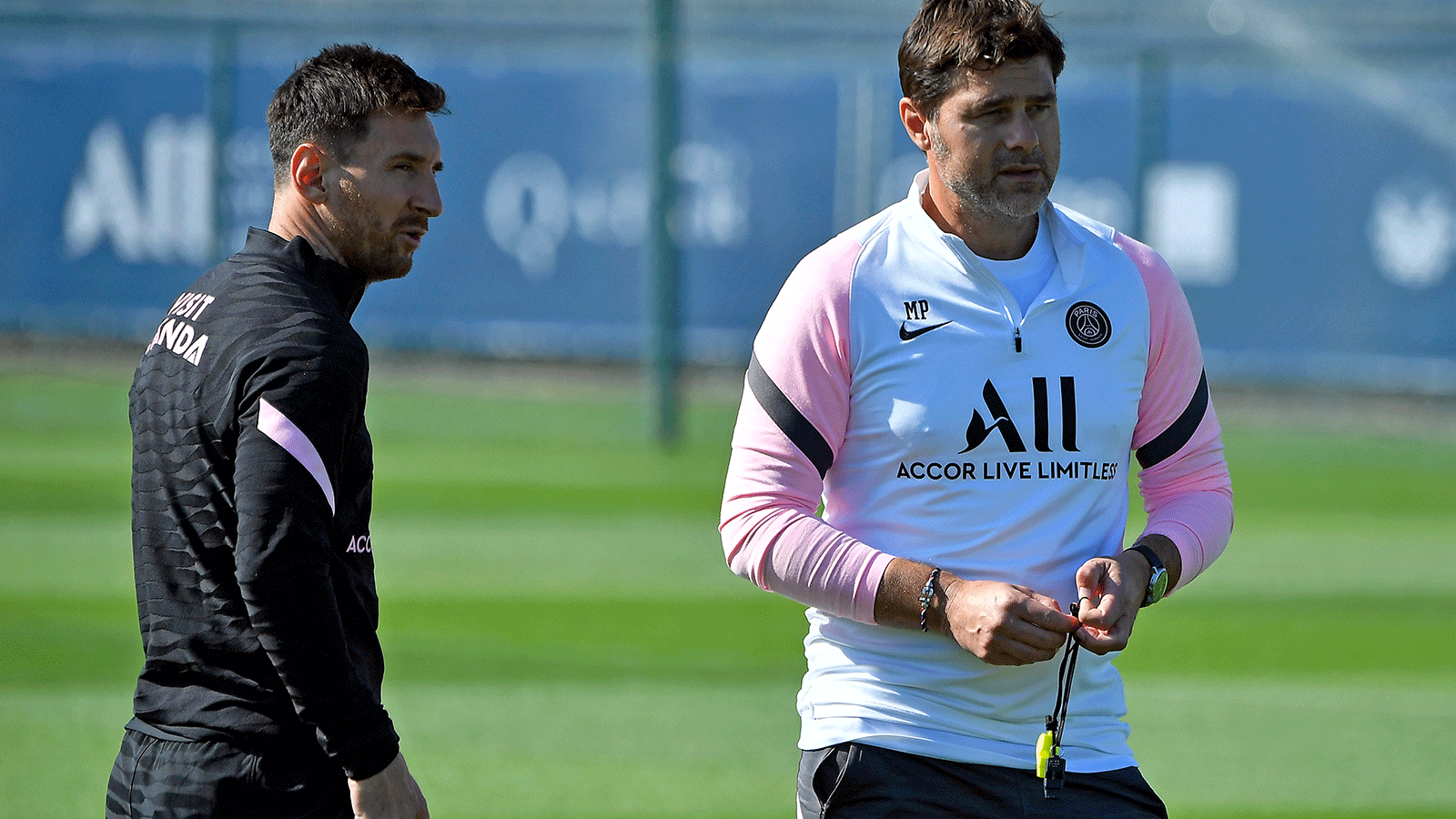 Lionel Messi Mauricio Pochettino 01112021 PSG Paris