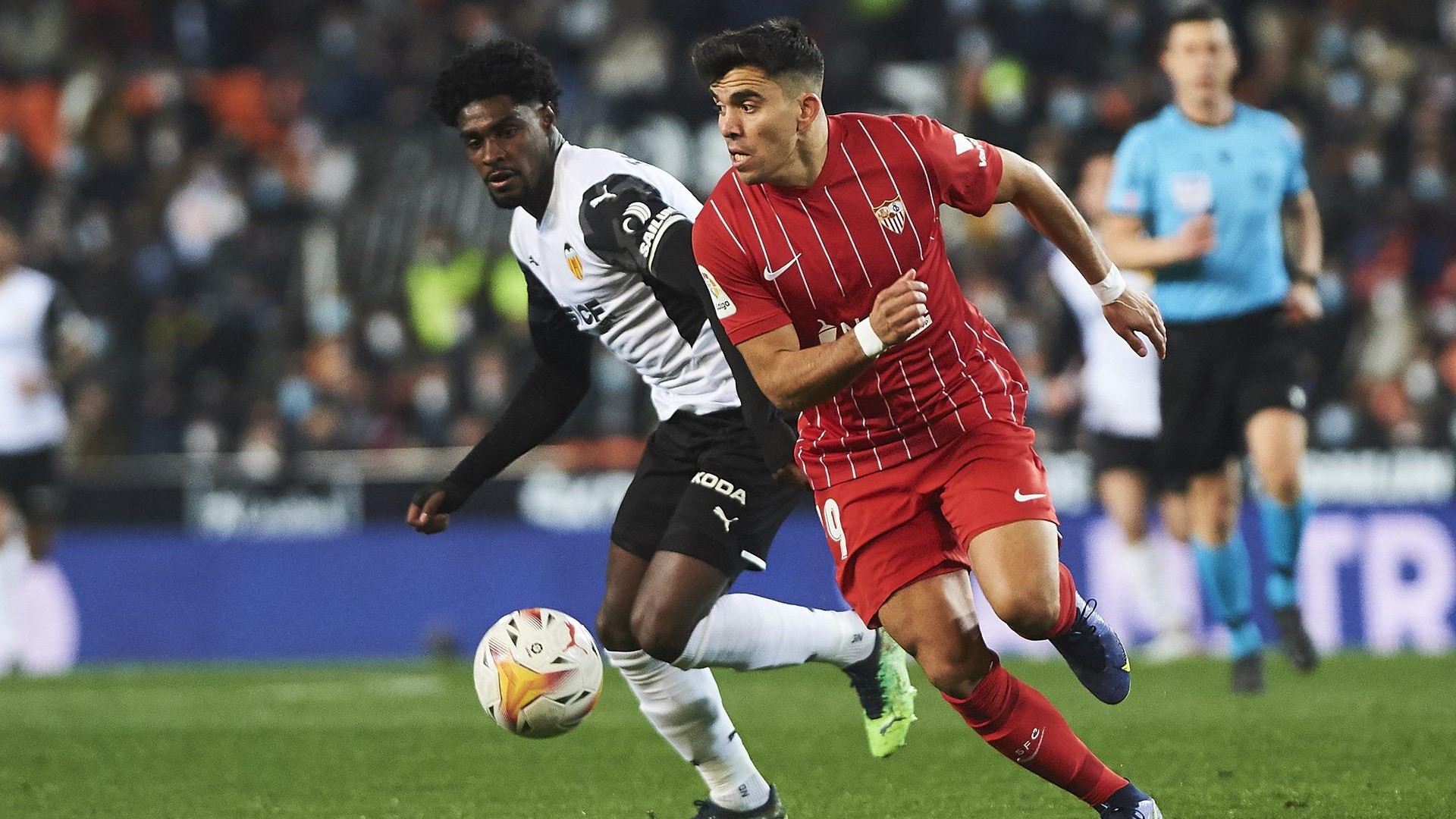 Valencia-Siviglia 1-1, LaLiga 2021-2022, DAZN Italia