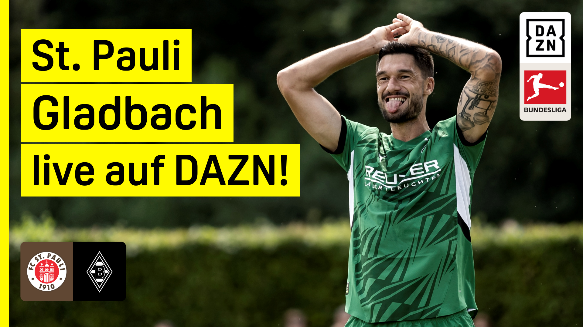 St. Pauli Borussia Mönchengladbach DAZN Header Bundesliga