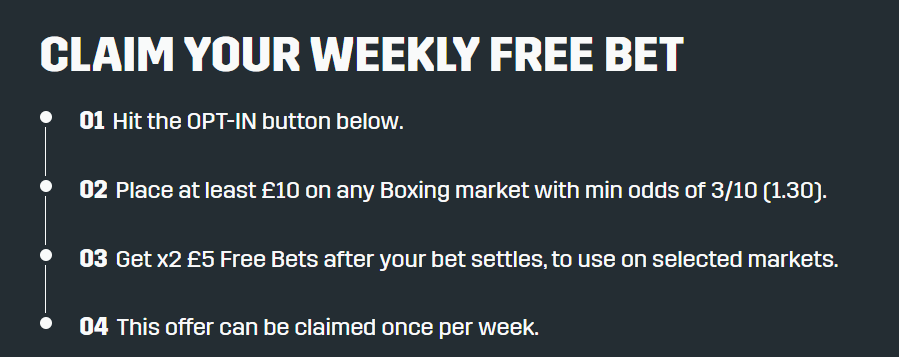 DAZN Bet weekly free bet