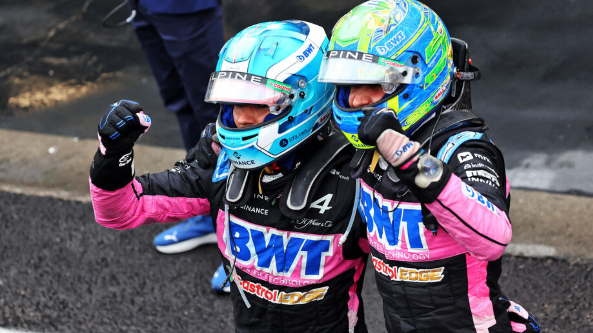 Esteban Ocon, Pierre Gasly, Podio Interlagos