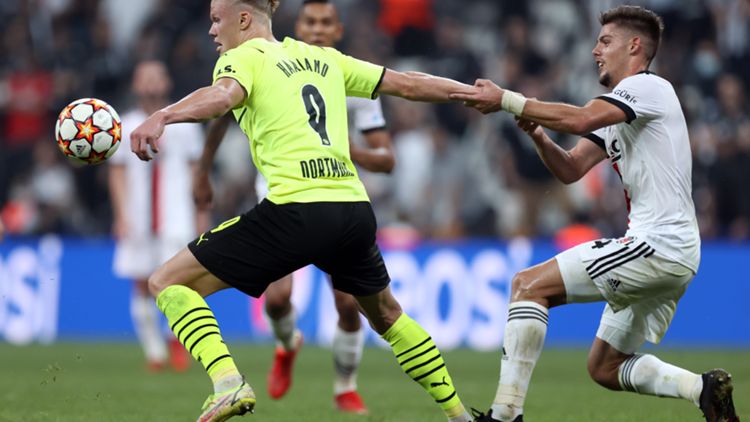 Erling Haaland Francisco Montero Borussia Dortmund Besiktas Istanbul Champions League 15092021