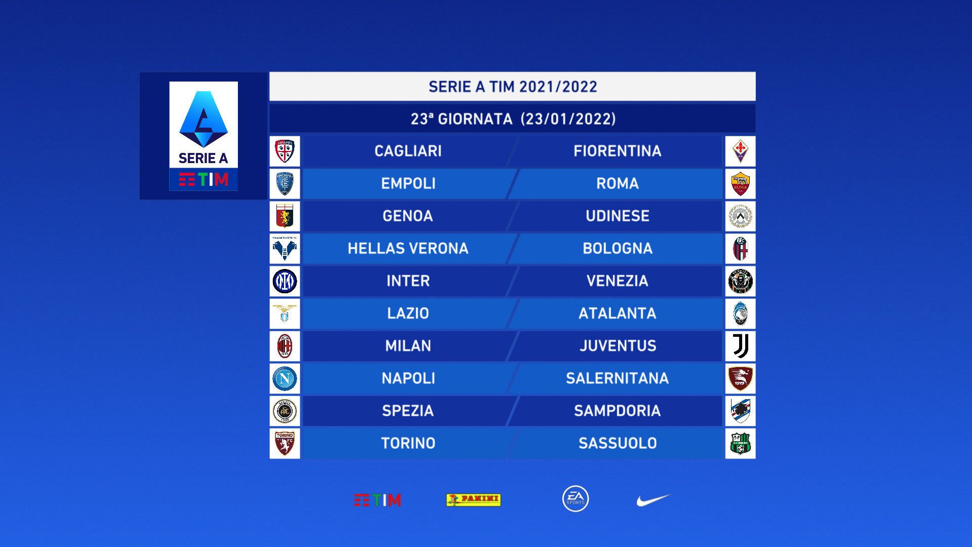 Serie A 2021/2022 Giornata 23