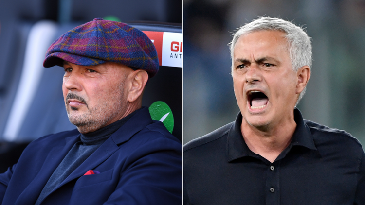 Mihajlovic, Mourinho - Bologna-Roma