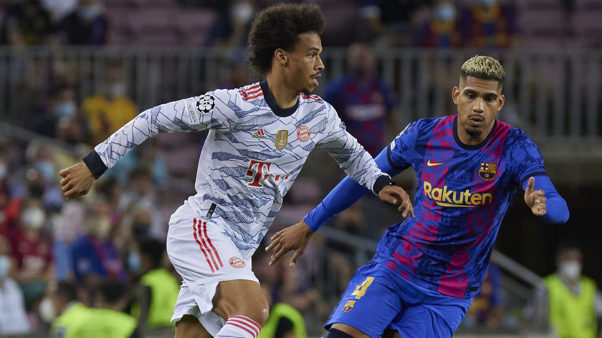 FC Bayern München FC Barcelona Champions League Leroy Sane Ronald Araujo 14092021