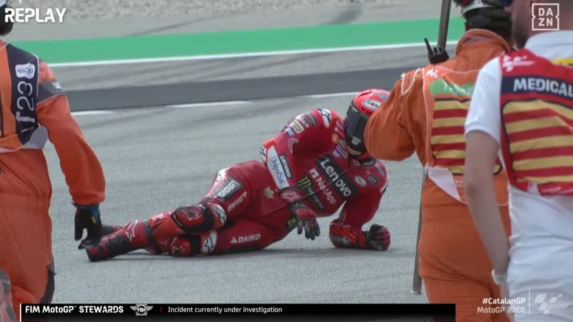 Bagnaia accidente