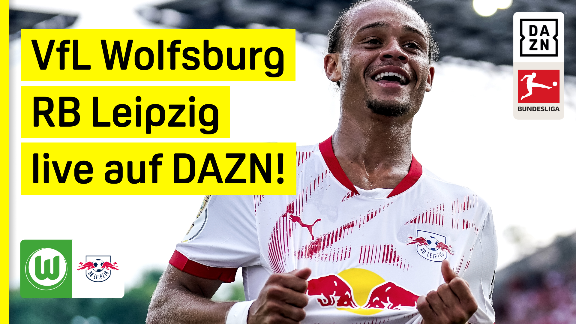 VfL Wolfsburg RB Leipzig Bundesliga DAZN Header