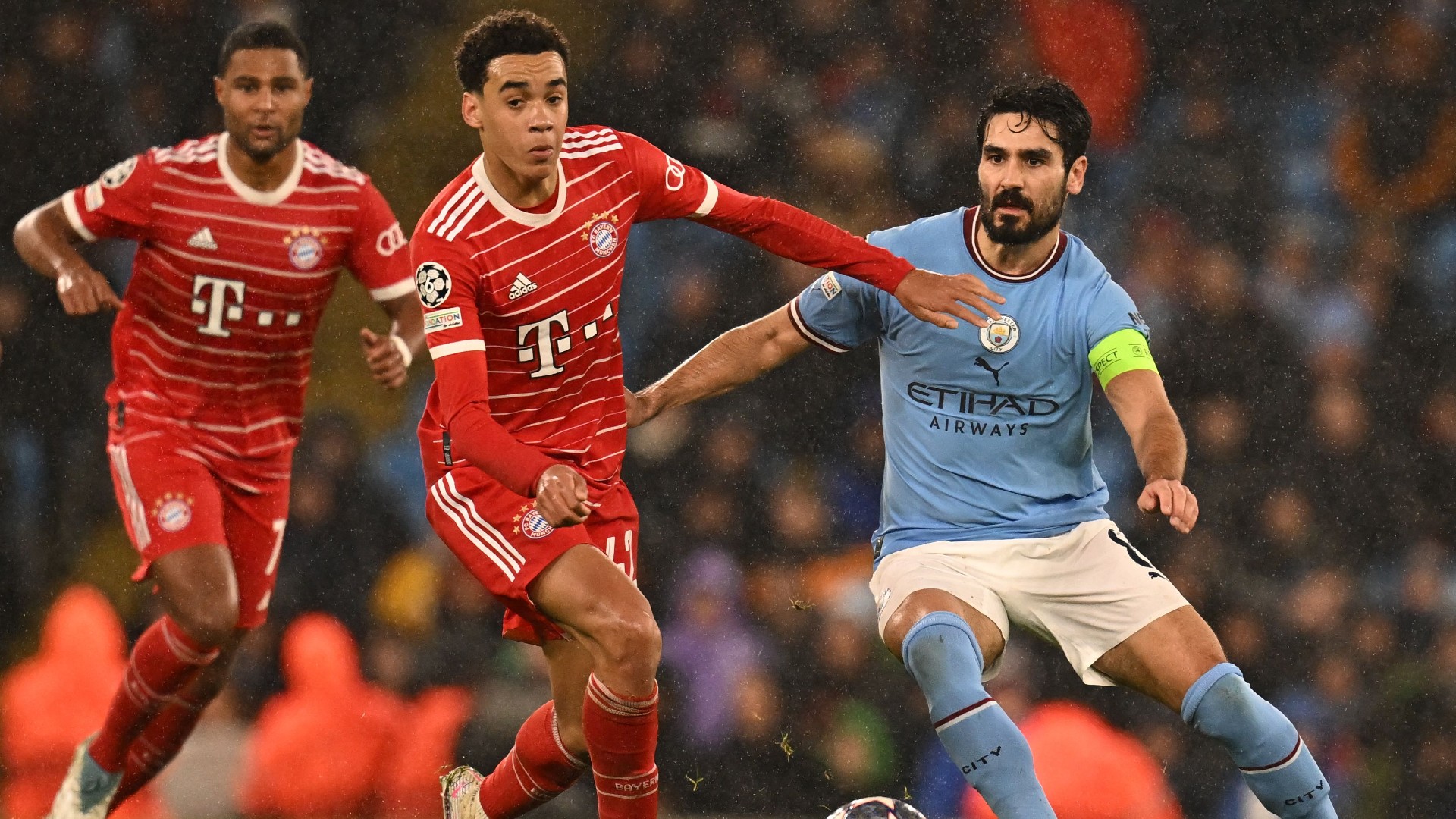 Jamal Musiala Ilkay Gündogan UEFA Champions League Manchester City Bayern München 11042023