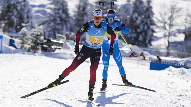 Biathlon Johannes Thingnes Boe Didier Bionaz Staffel Männer Hochfilzen 12122021