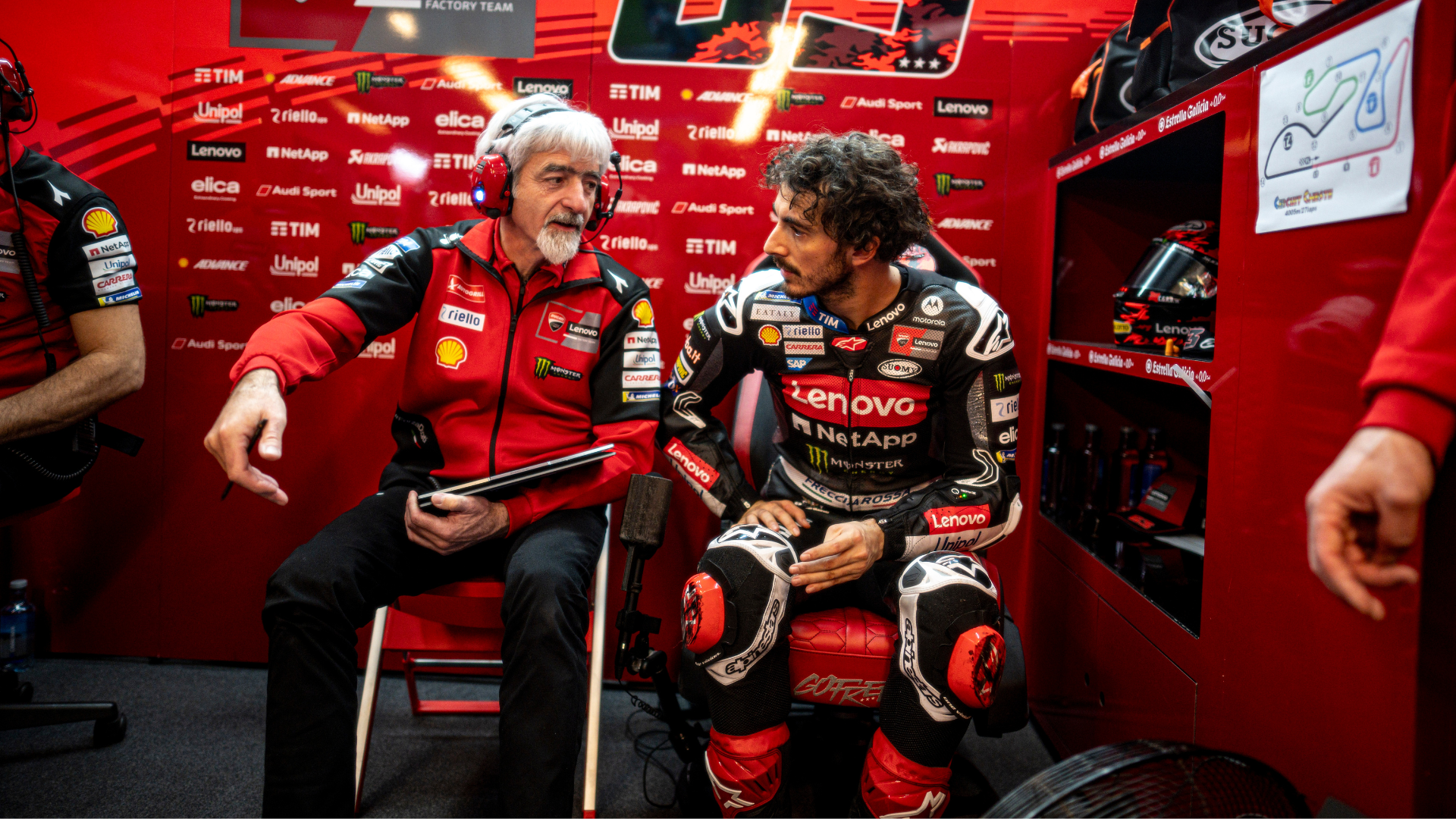 Pecco Bagnaia Gigi Dall'igna test Valencia 2025 Ducati