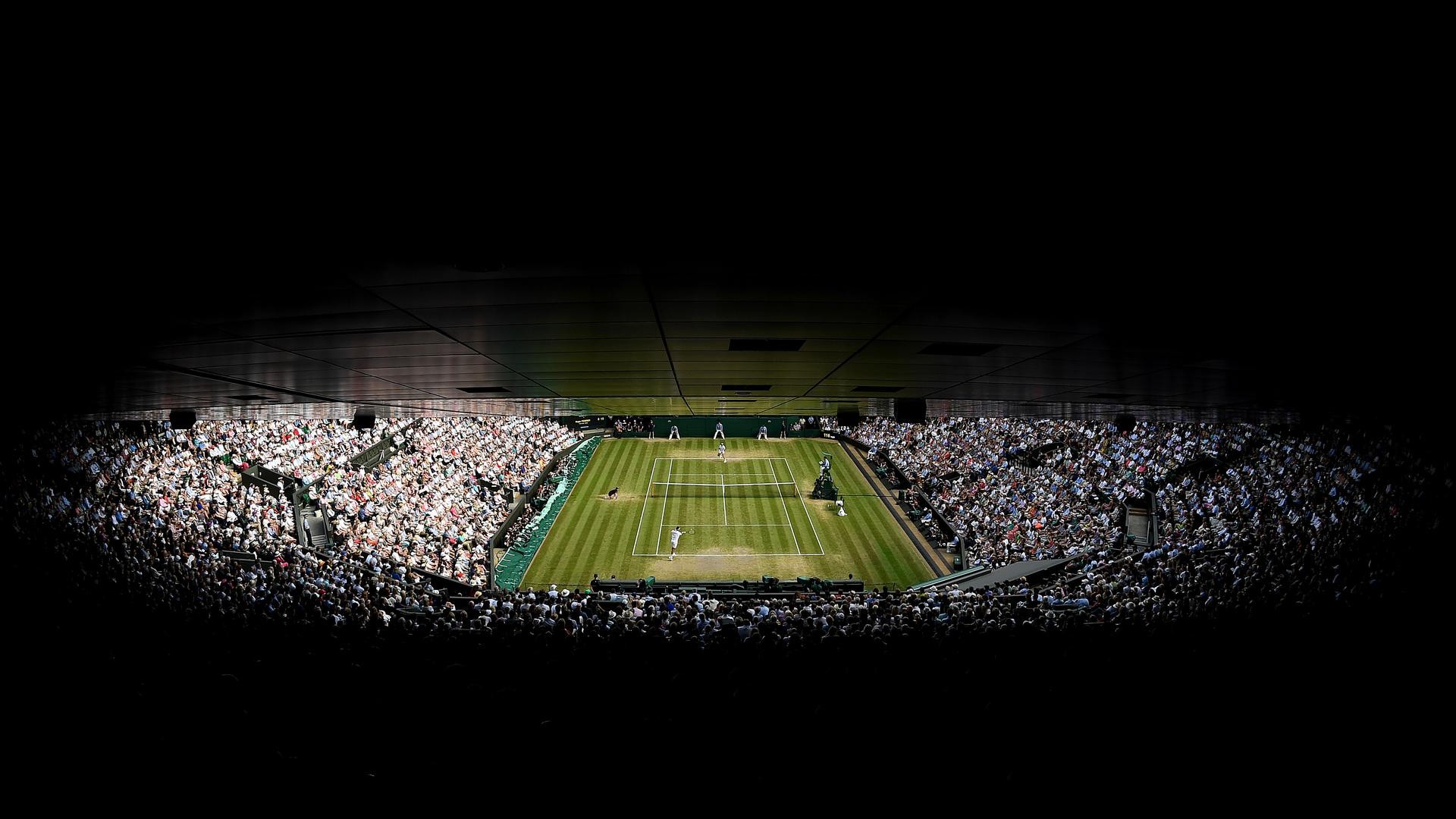 Immagine dall'alto del campo centrale di Wimbledon