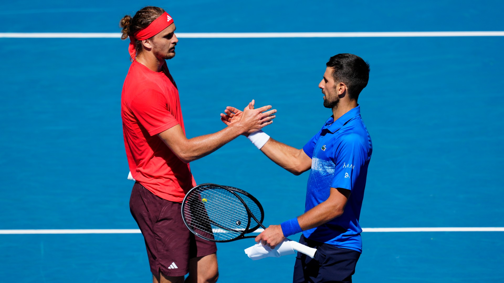 Alex Zverev Novak Djokovic Australian Open 240125