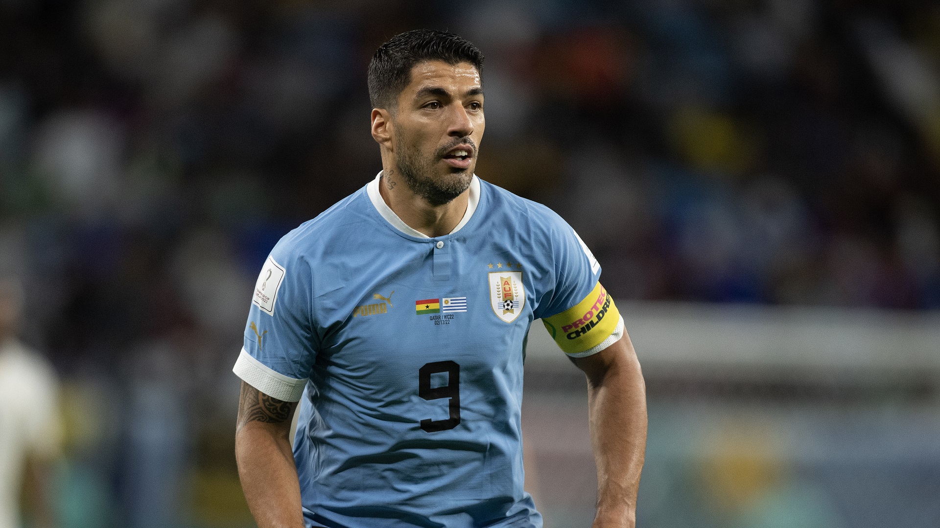 Luis Suarez con la maglia dell'Uruguay