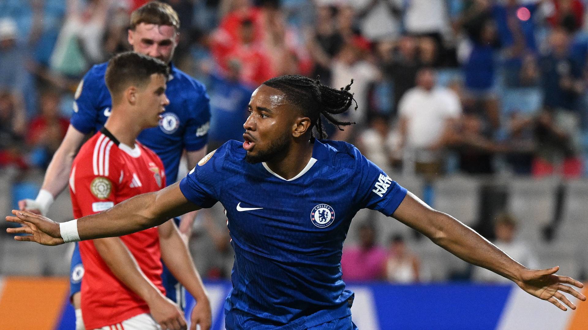 Chelsea's Christopher Nkunku celebrates scoring