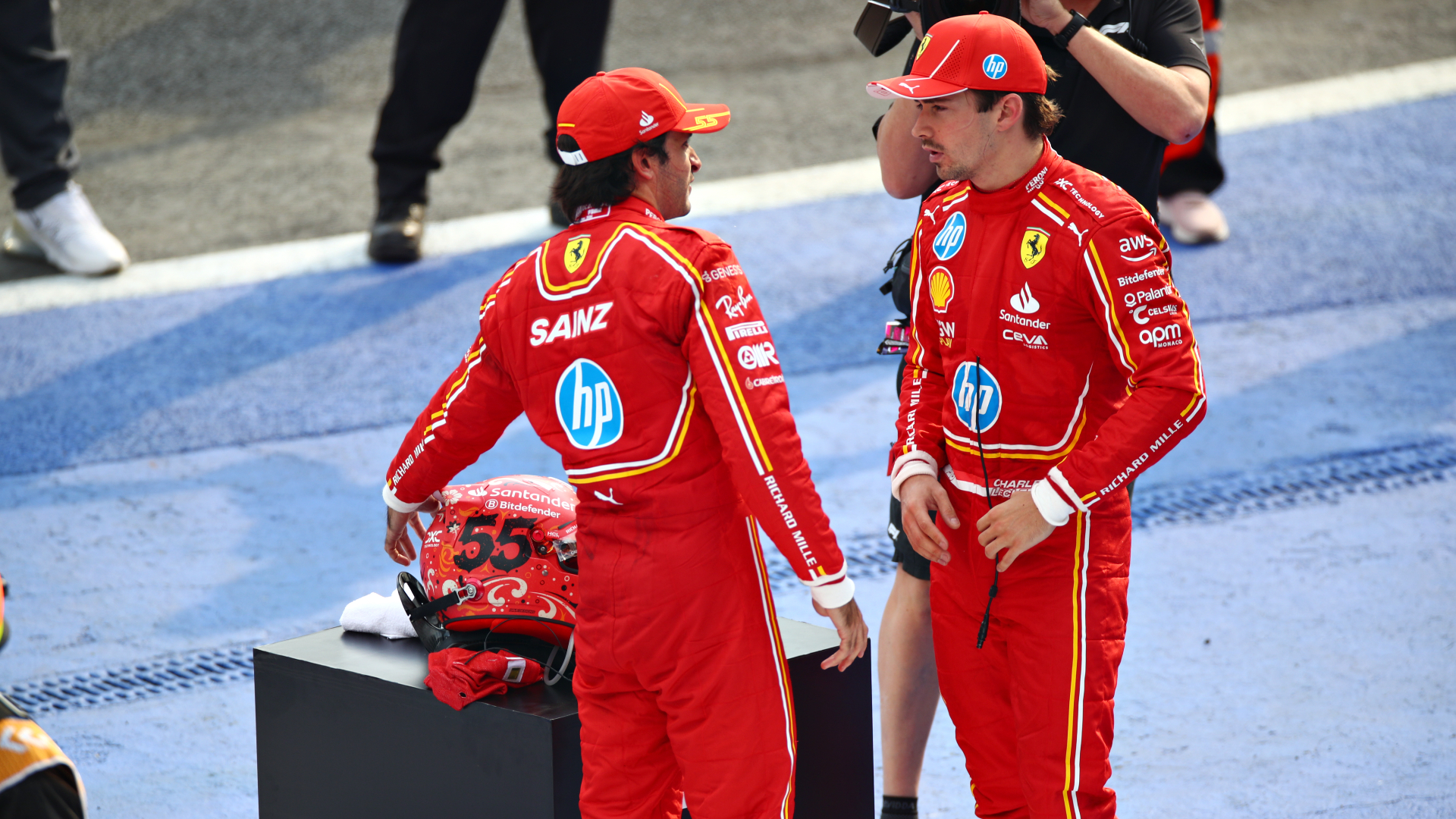 Carlos Sainz, Charles Leclerc, Ferrari, GP México, 27 octubre 2024