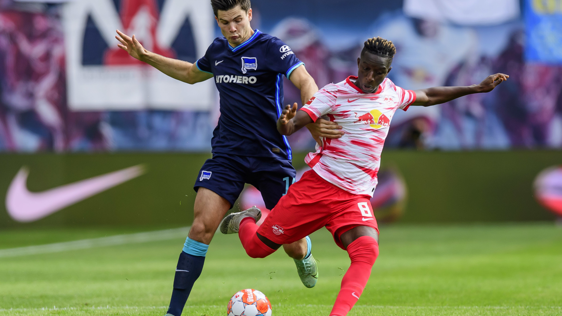 Amadou Haidara Jurgen Ekkelenkamp RB Leipzig Hertha BSC Berlin Bundesliga 25092021