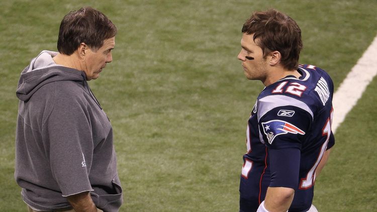 Bill Belichick e Tom Brady, New England Patriots, 2012.