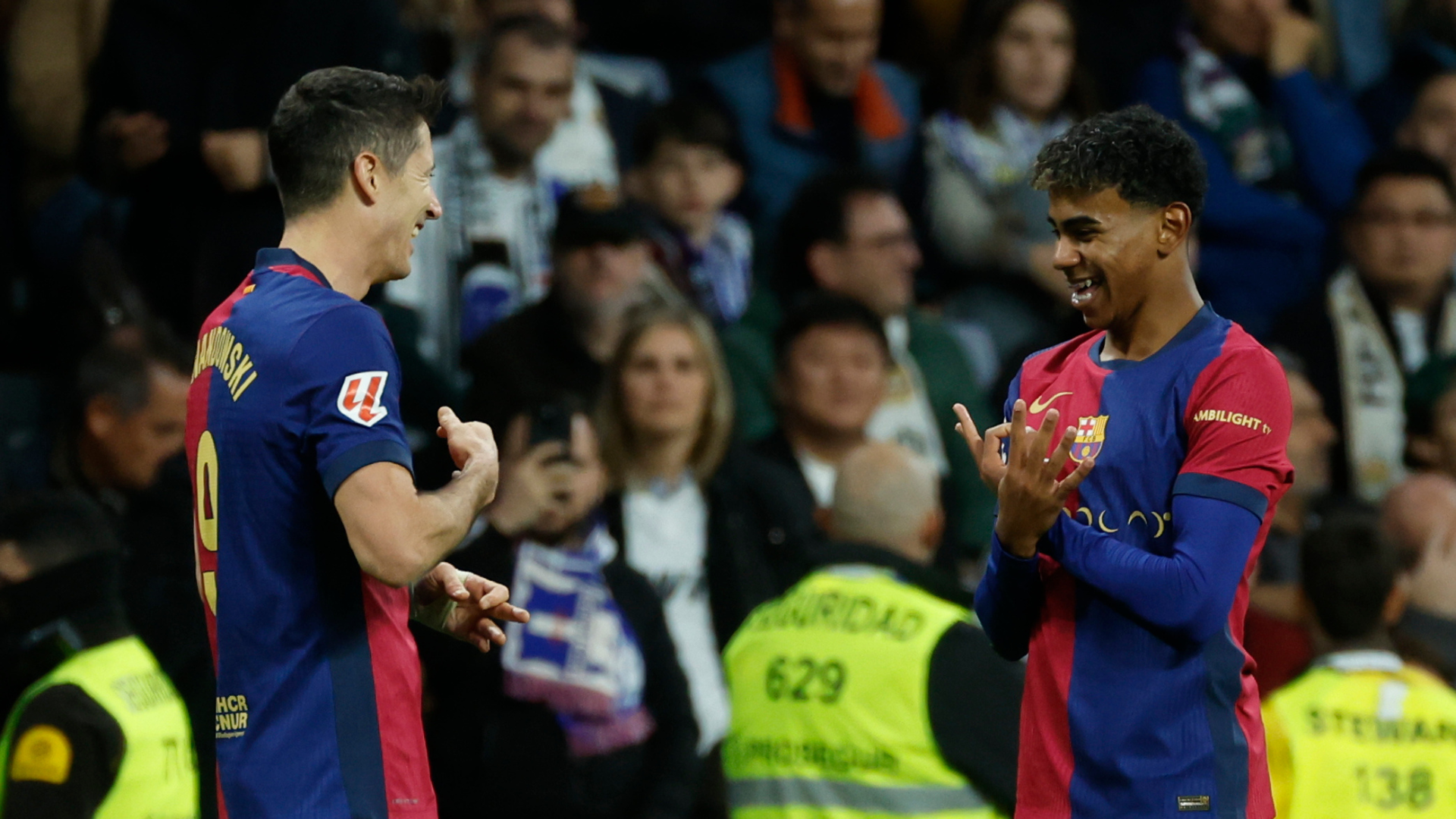 Robert Lewandowski y Lamine Yamal, El Clásico 2024