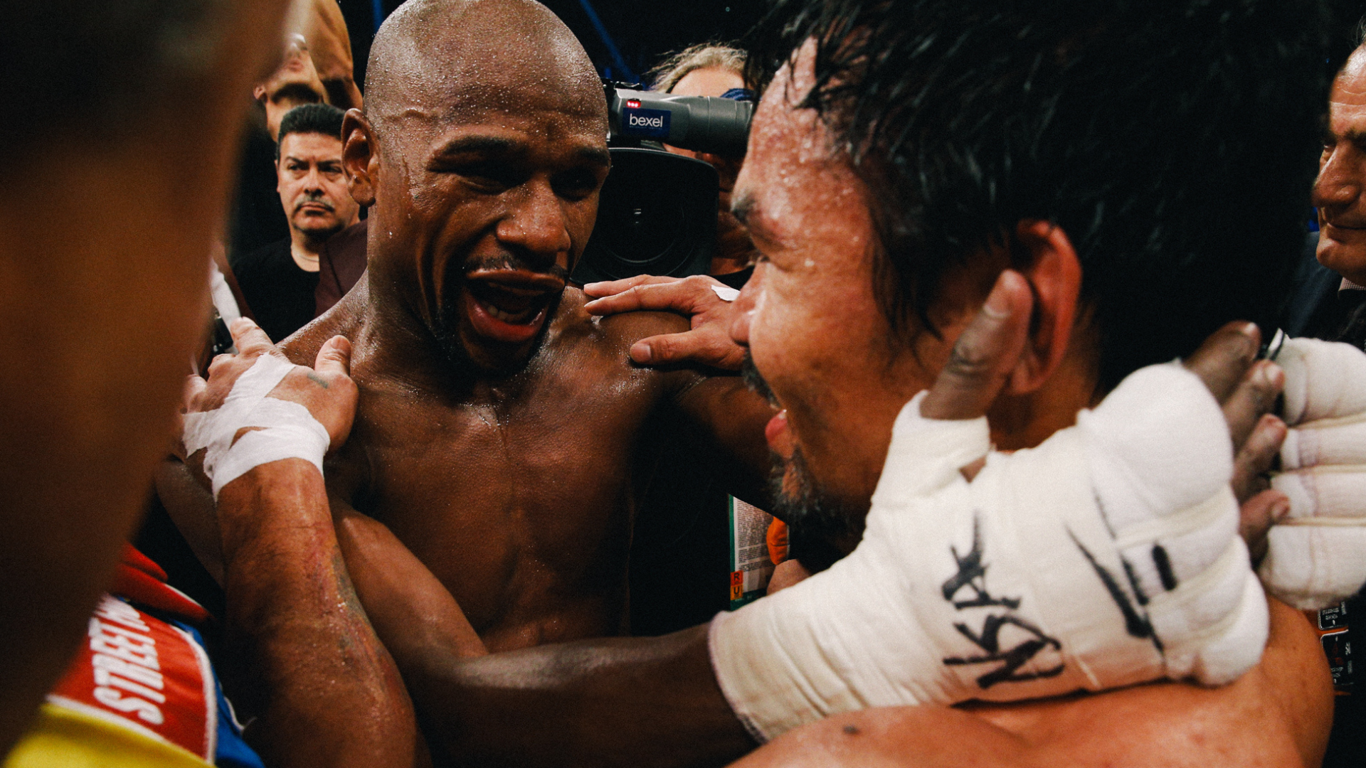 Mayweather dopo aver battuto Manny Pacquiao