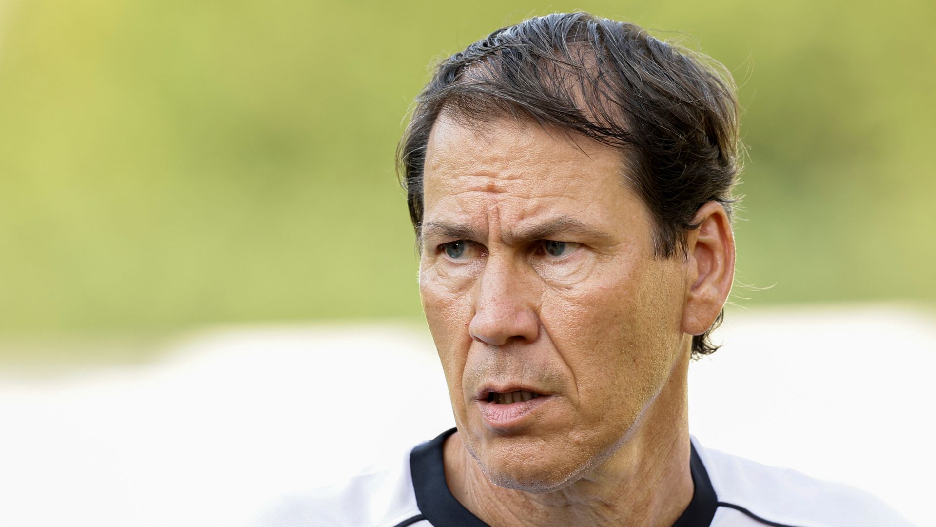 Rudi Garcia, allenatore del Napoli, durante l'amichevole con l'Anaune