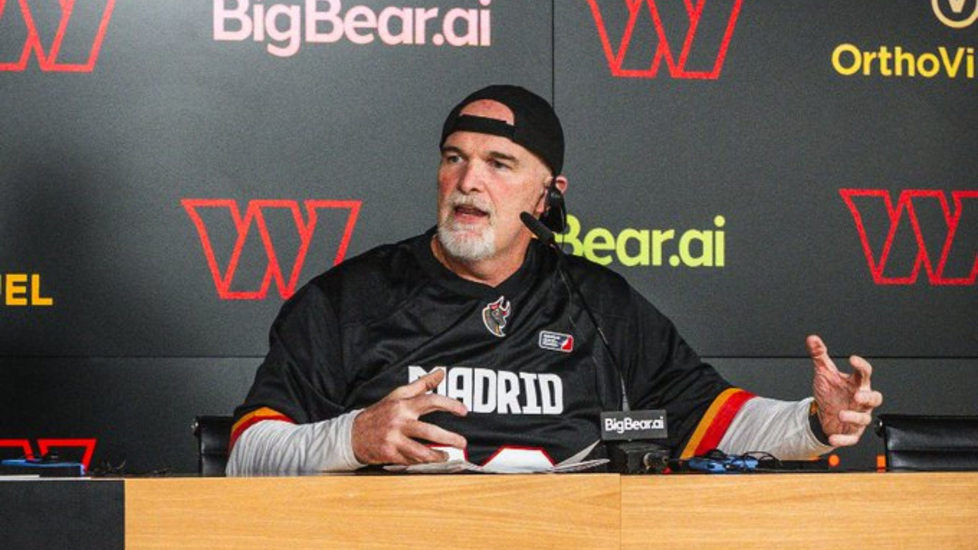 Dan Quinn, Miami Dolphins vs Washington Commanders, NFL Game Madrid 2025, Dan Quinn, Madrid Bravos