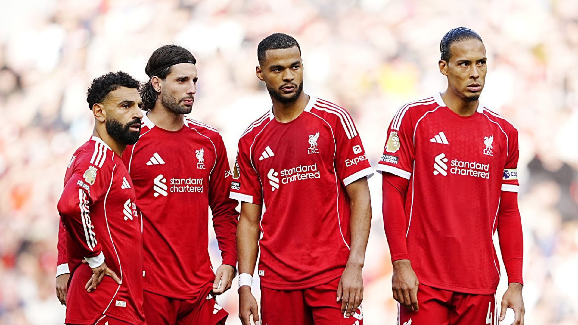 Mohamed Salah, Dominik Szoboszlai, Cody Gakpo, Virgil Van Dijk, Liverpool