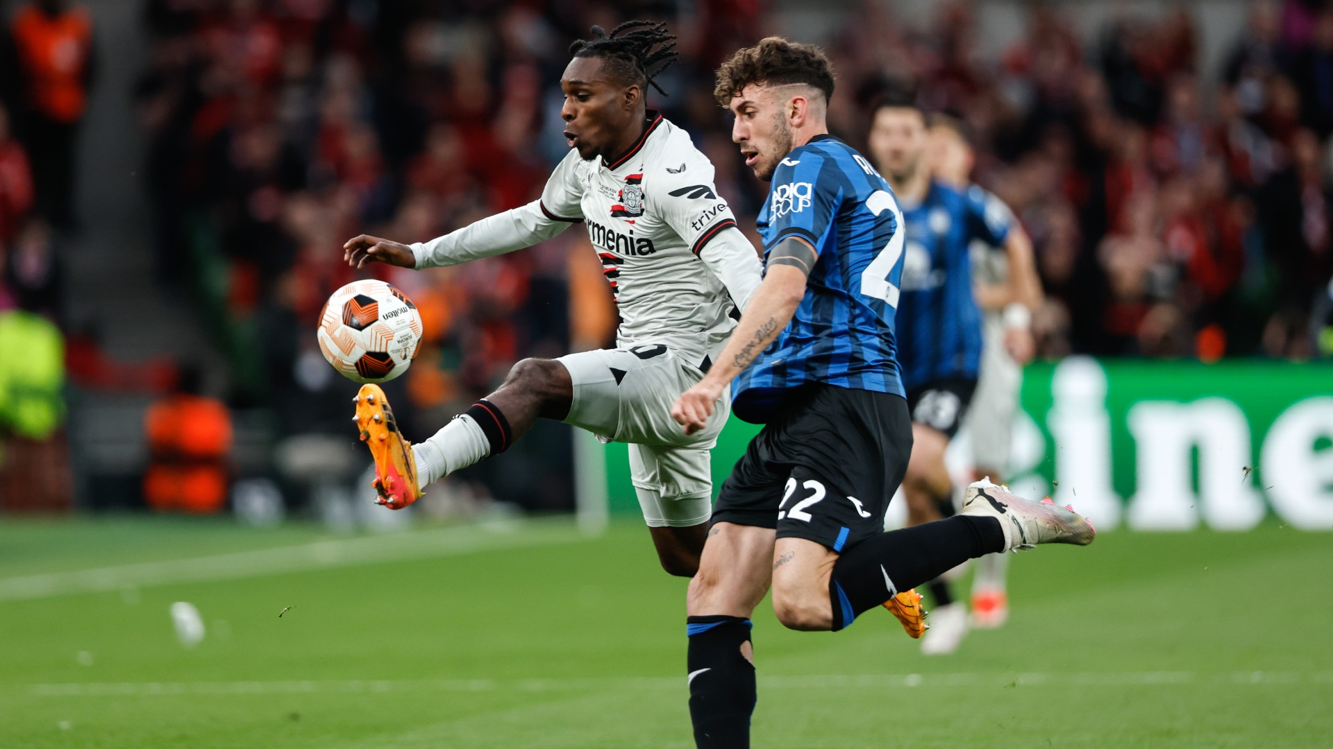 Jeremie Frimpong Bayer Leverkusen Matteo Ruggeri Atalanta Bergamo UEFA Europa League Finale Dublin 22052024