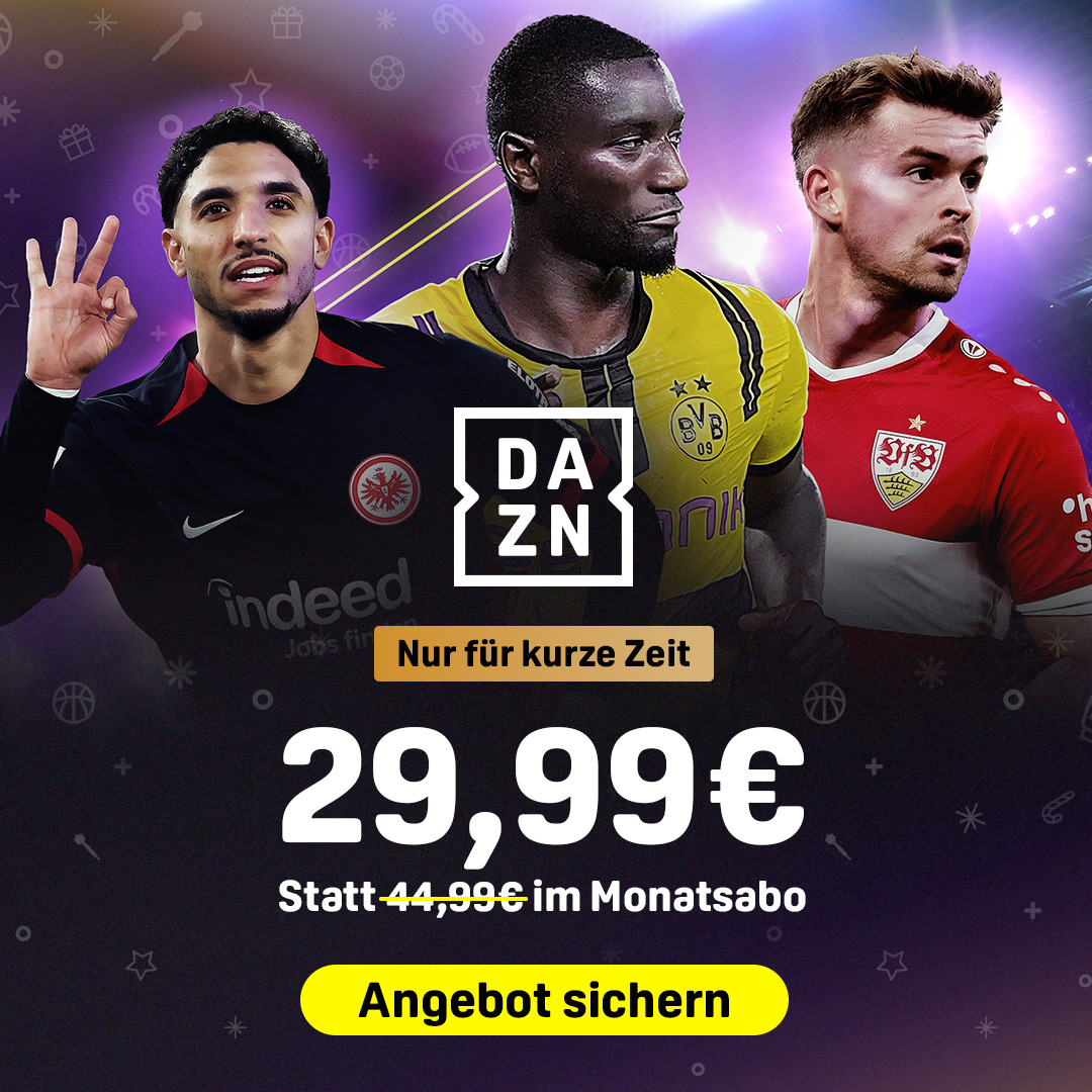 DAZN Unlimited Angebot Banner 2 Dezember 2024 29,99 Euro