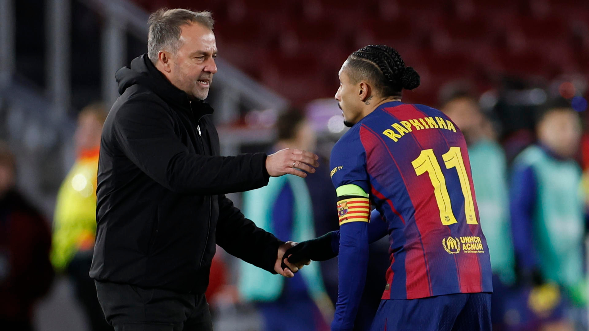 Hansi Flick Raphinha FC Barcelona 2026 Champions League