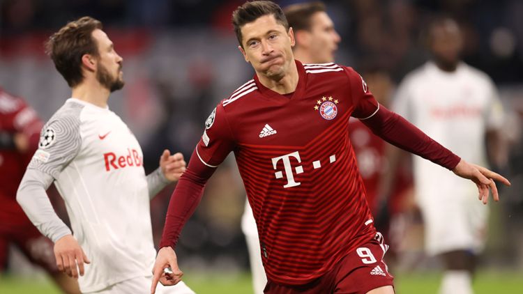 Robert Lewandowski FC Bayern München FC Salzburg Champions League 08032022