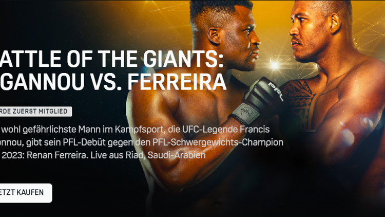 Battle of the Giants Ngannou vs. Ferreira MMA Banner
