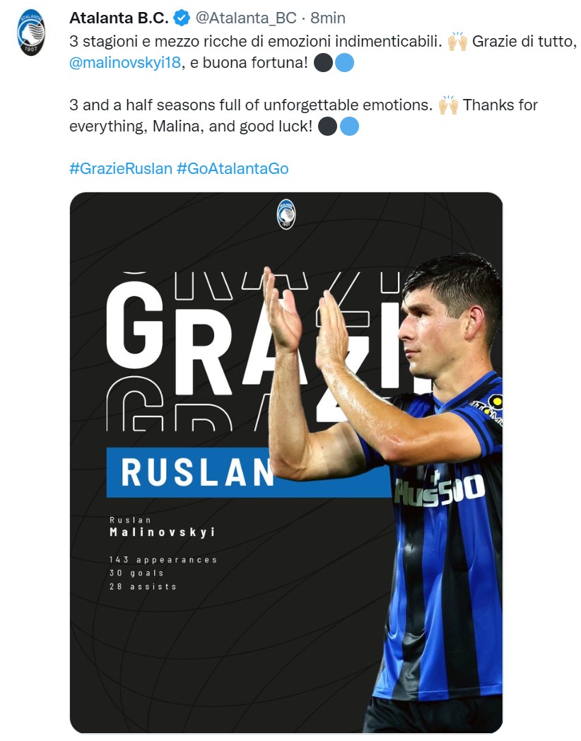 Ruslan Malinovsky, Atalanta