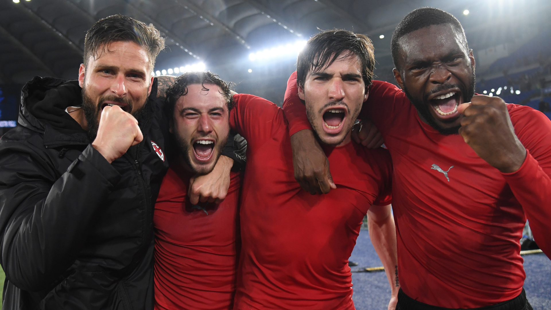 Milan, Giroud, Calabria, Tonali, Tomori