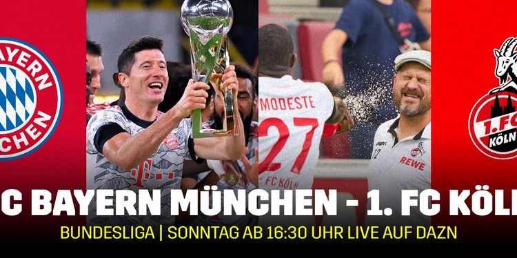 FC Bayern München 1. FC Köln DAZN Bundesliga 2. Spieltag Banner