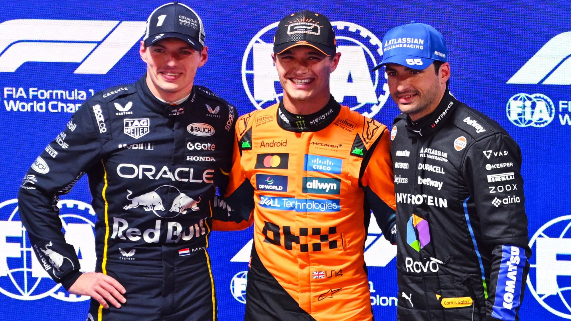 Max Verstappen Lando Norris Carlos Sainz Williams Las Vegas 2025
