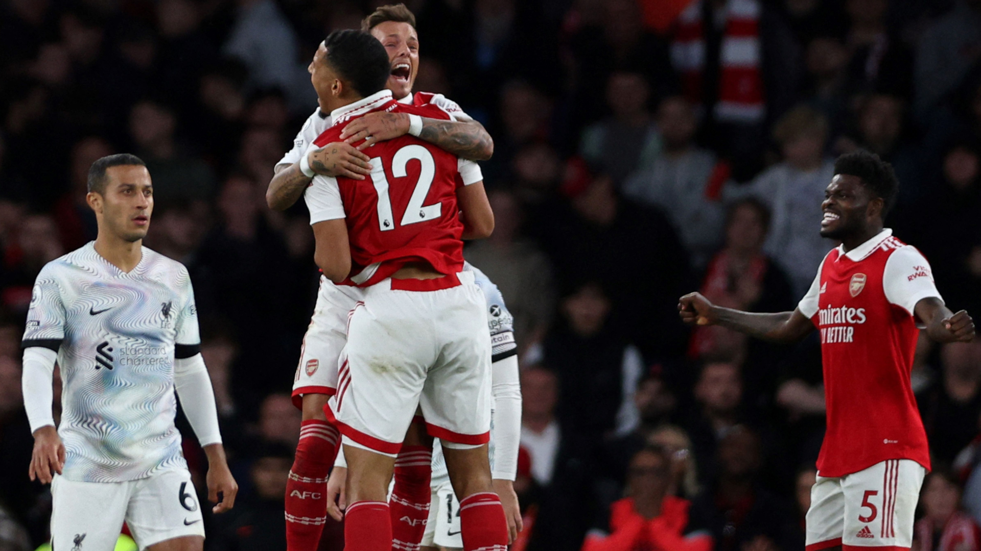 FC Liverpool Arsenal Thiago Ben White William Saliba Thomas Partey Premier League 20221009