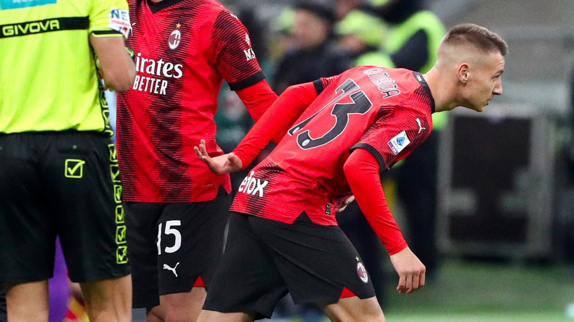 Camarda all'esordio con il Milan