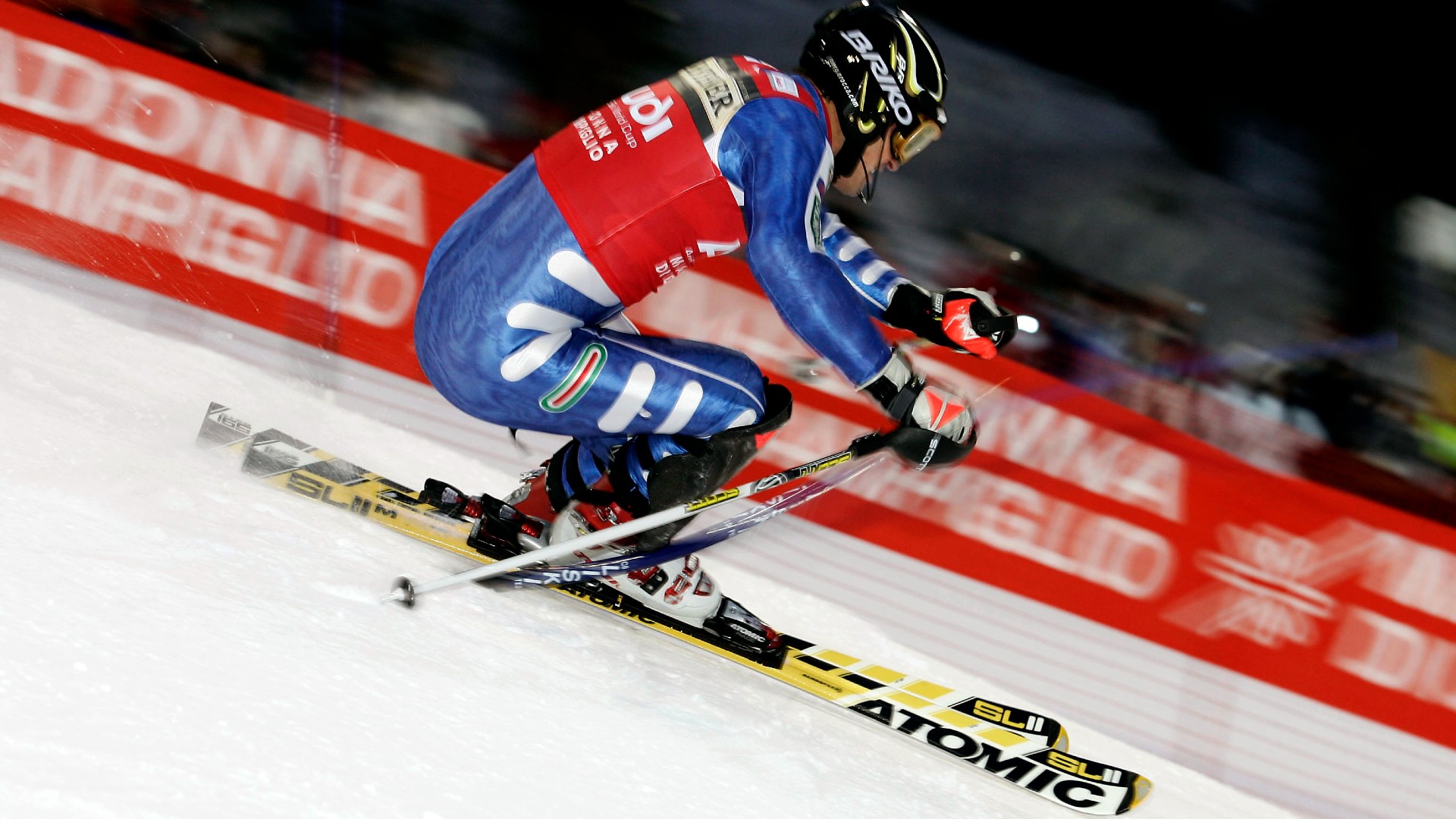 Giorgio Rocca vincitore nel 2005 dello Slalom di Madonna di Campiglio