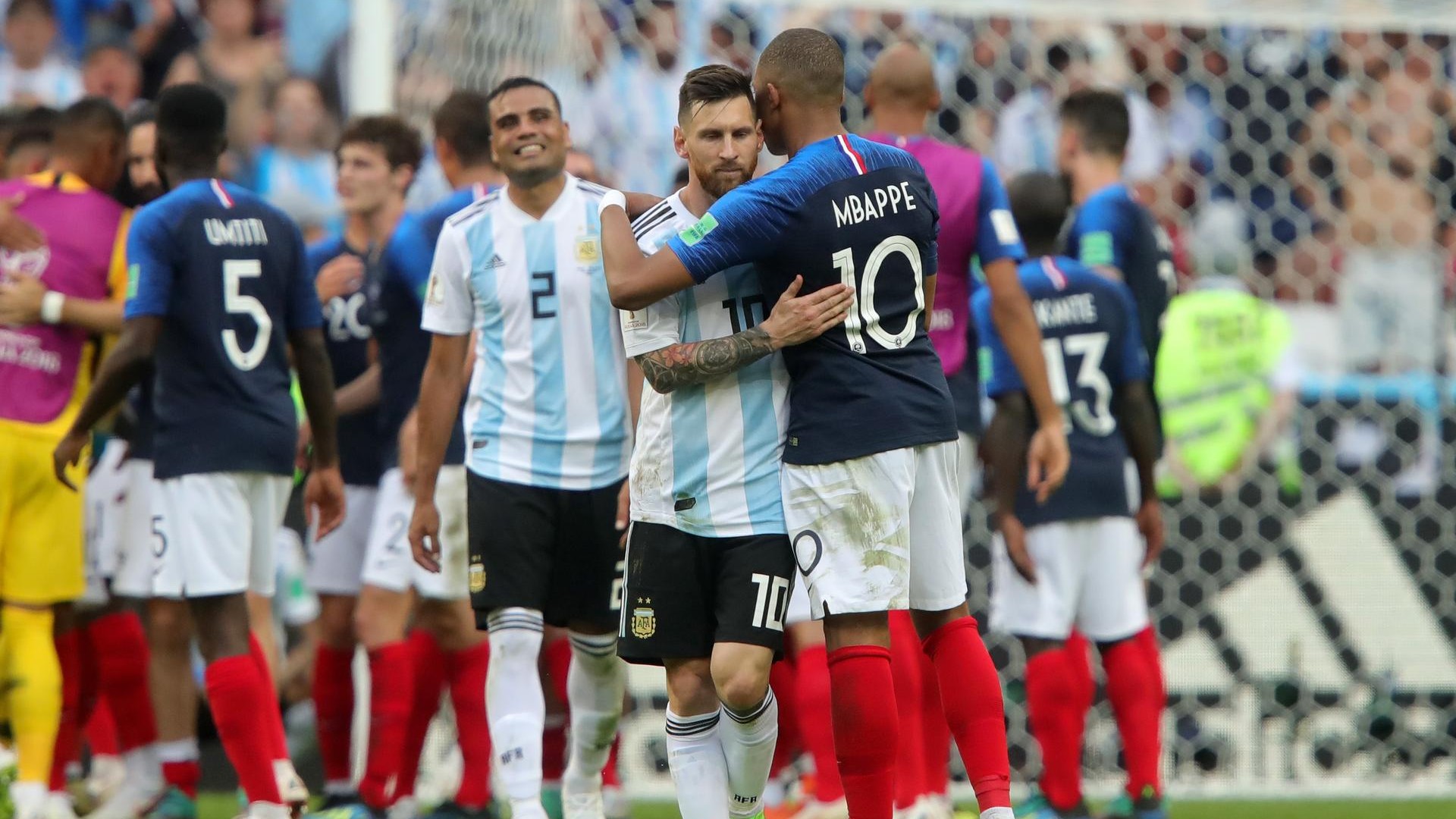 Frankreich Argentinien Mbappe Messi World Cup 30062018