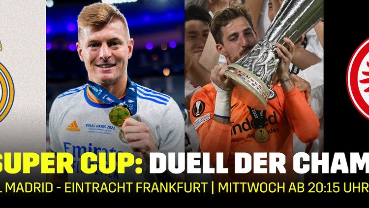 DAZN Banner UEFA Supercup Real Madrid Eintracht Frankfurt