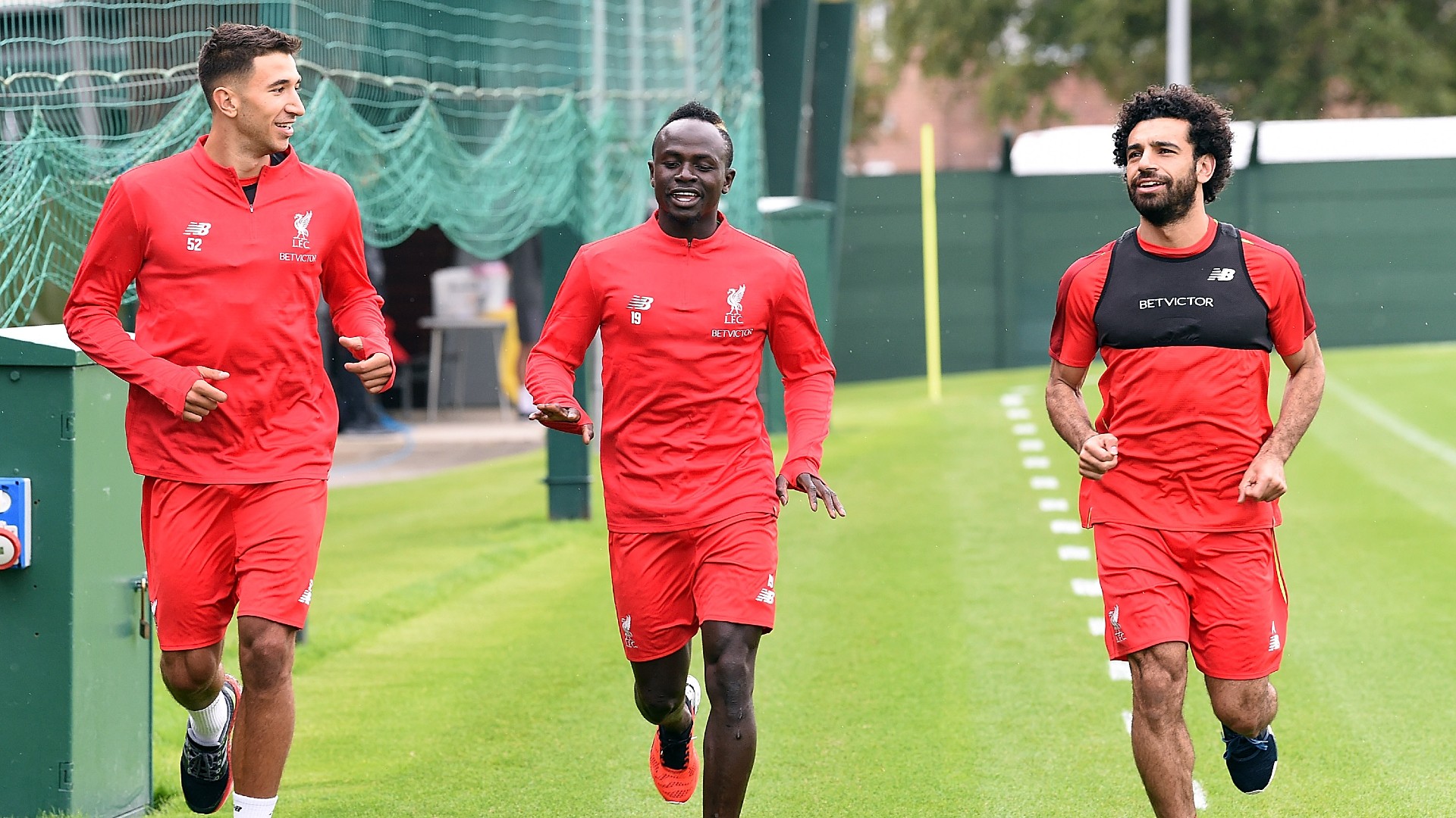 Marco Grujic Sadio Mane Mohamed Salah FC Liverpool Training 18092020