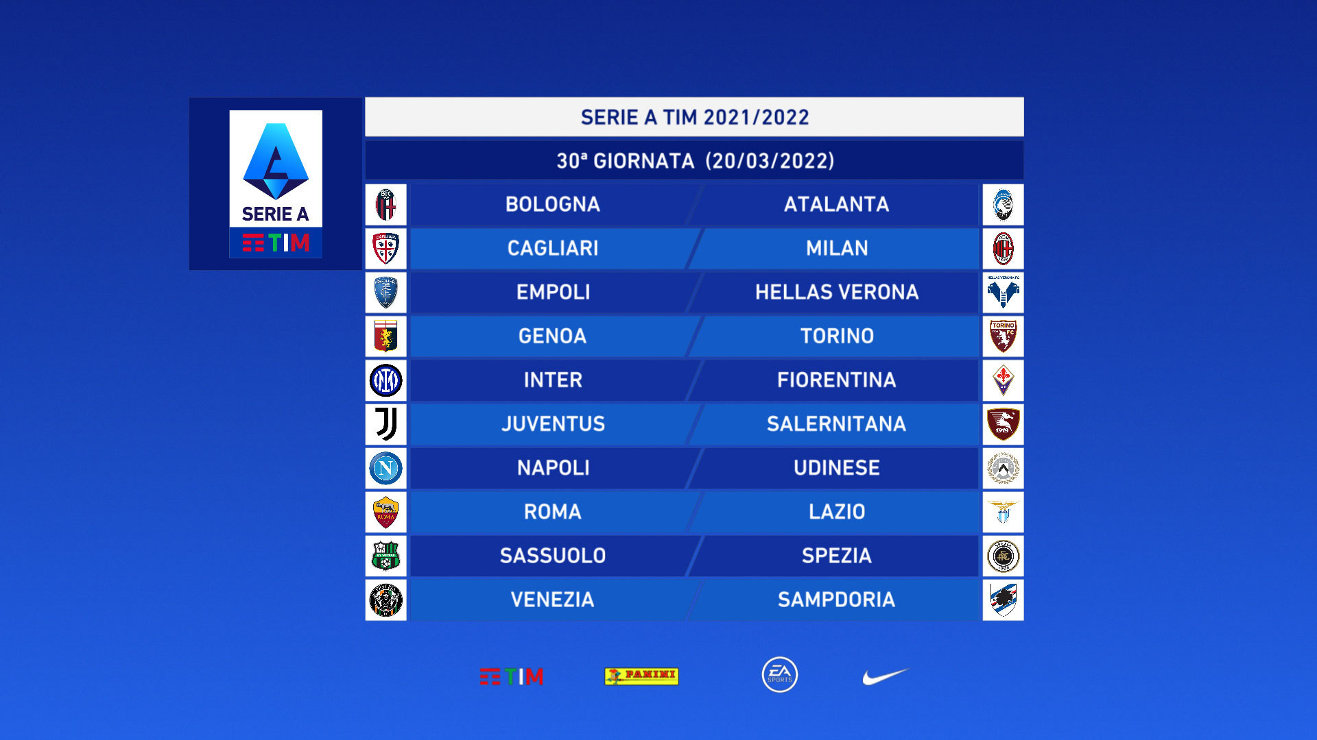 Serie A 2021/2022 Giornata 30