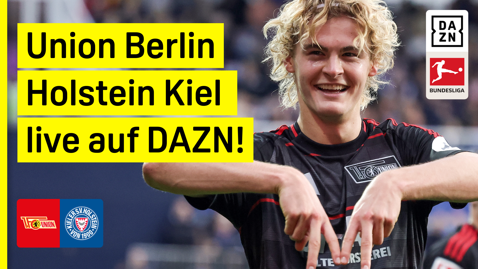 Union Berlin Holstien Kiel Bundesliga DAZN Header