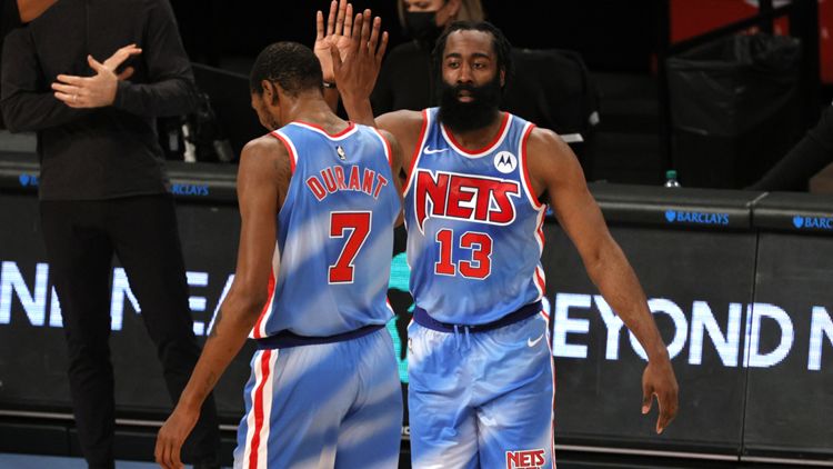 ONLY GER NBA James Harden Kevin Durant Brooklyn Nets vs. Orlando Magic 16012021