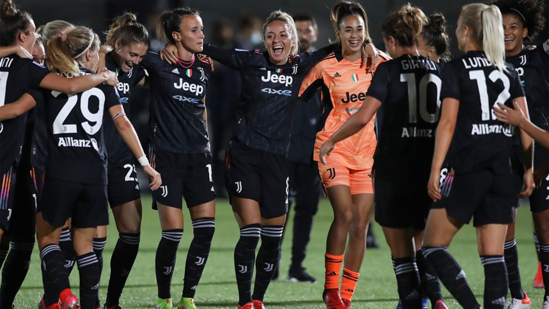 Le giocatrici della Juventus Women durante la Women's Champions League 2021-2022