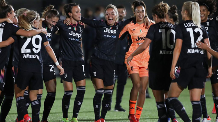 Le giocatrici della Juventus Women durante la Women's Champions League 2021-2022