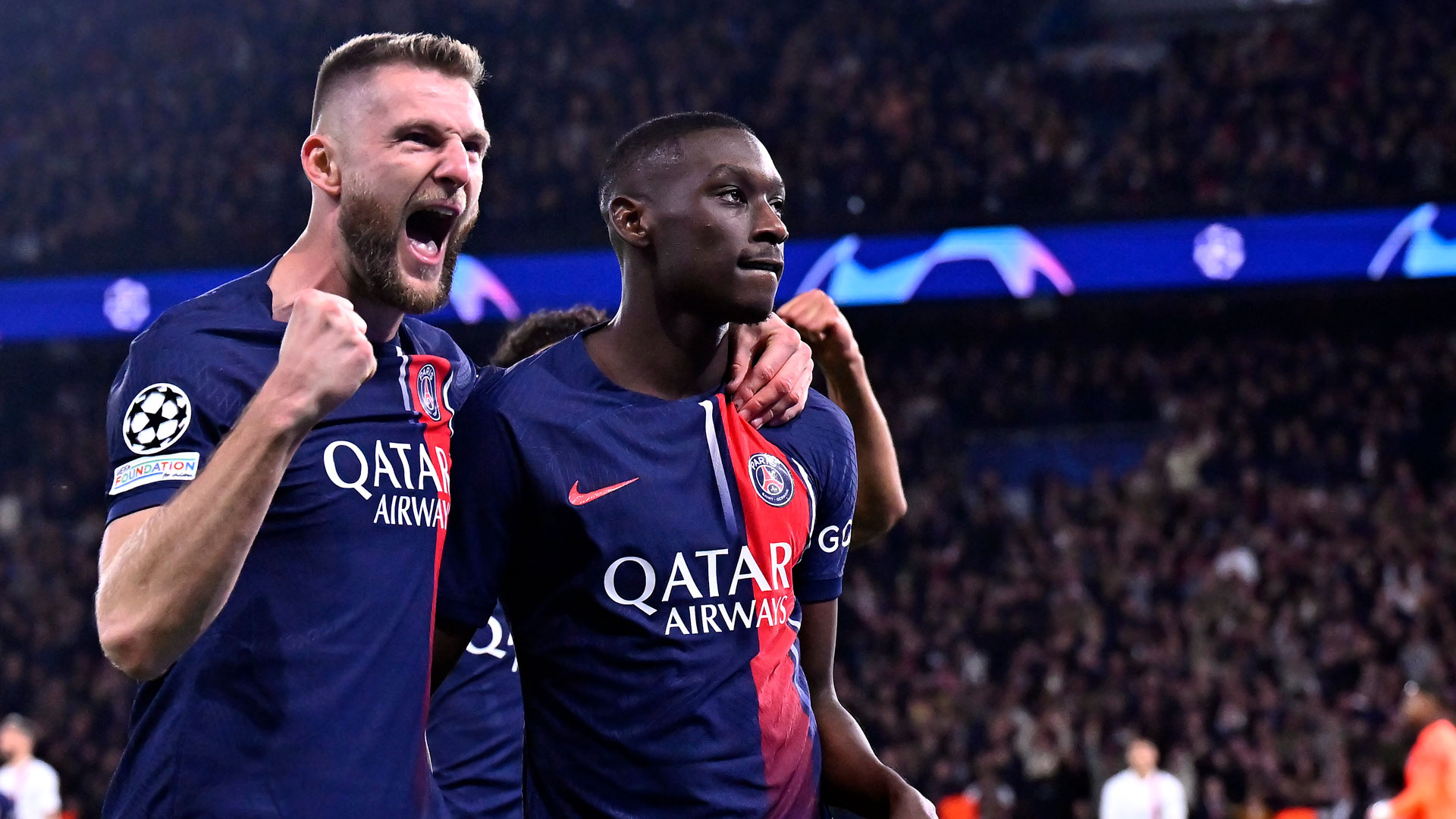 Milan Skriniar Randal Kolo Muani PSG Paris Saint-Germain 25102023